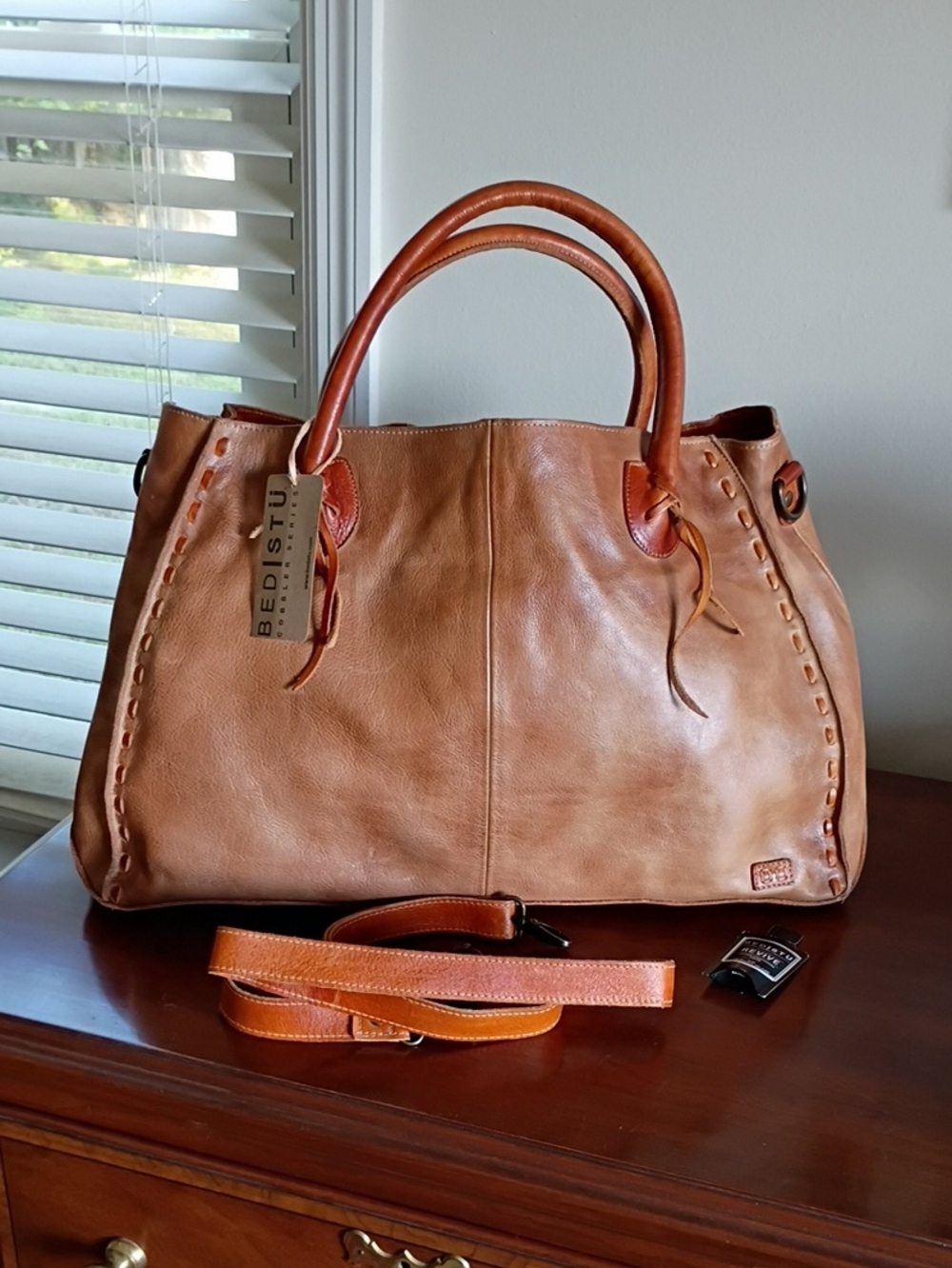 NWT BED|STU Rockaway Tote with Removable Strap, Oats Pecan - Picture 1 of 12